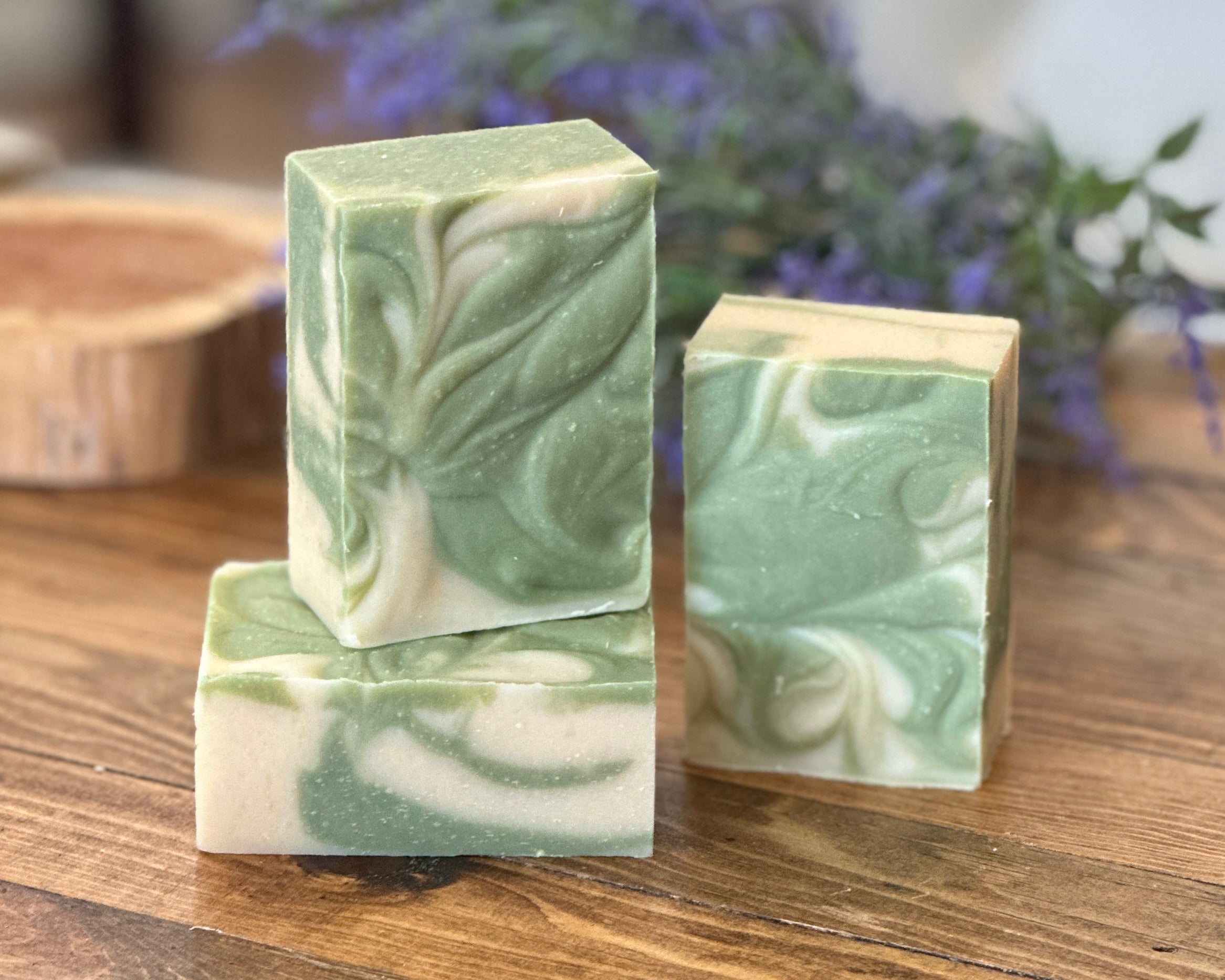 Goat Milk Soap ~ Fresh Mint Swirl