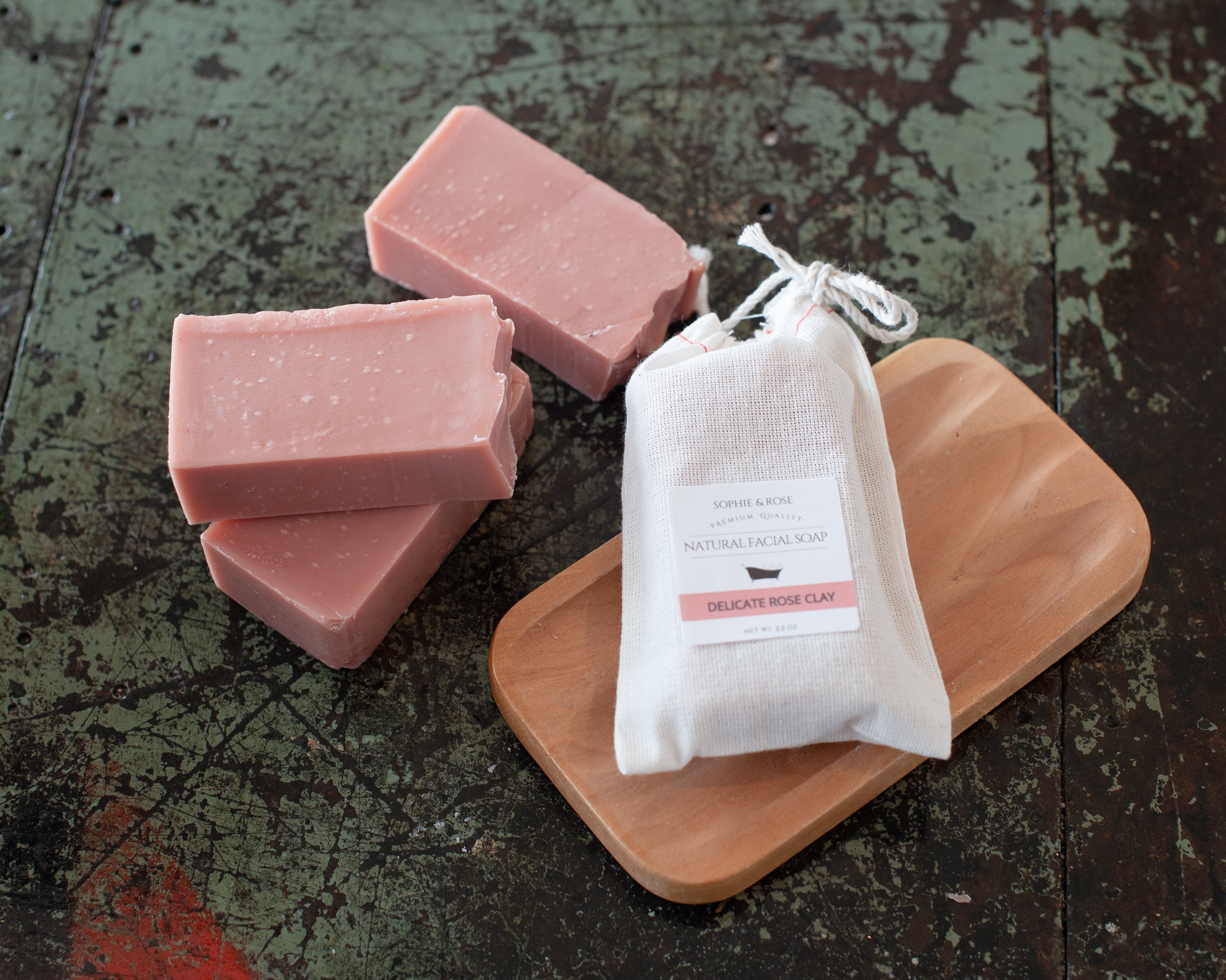 Facial Bar ~ Delicate Rose Clay - Sophie and Rose