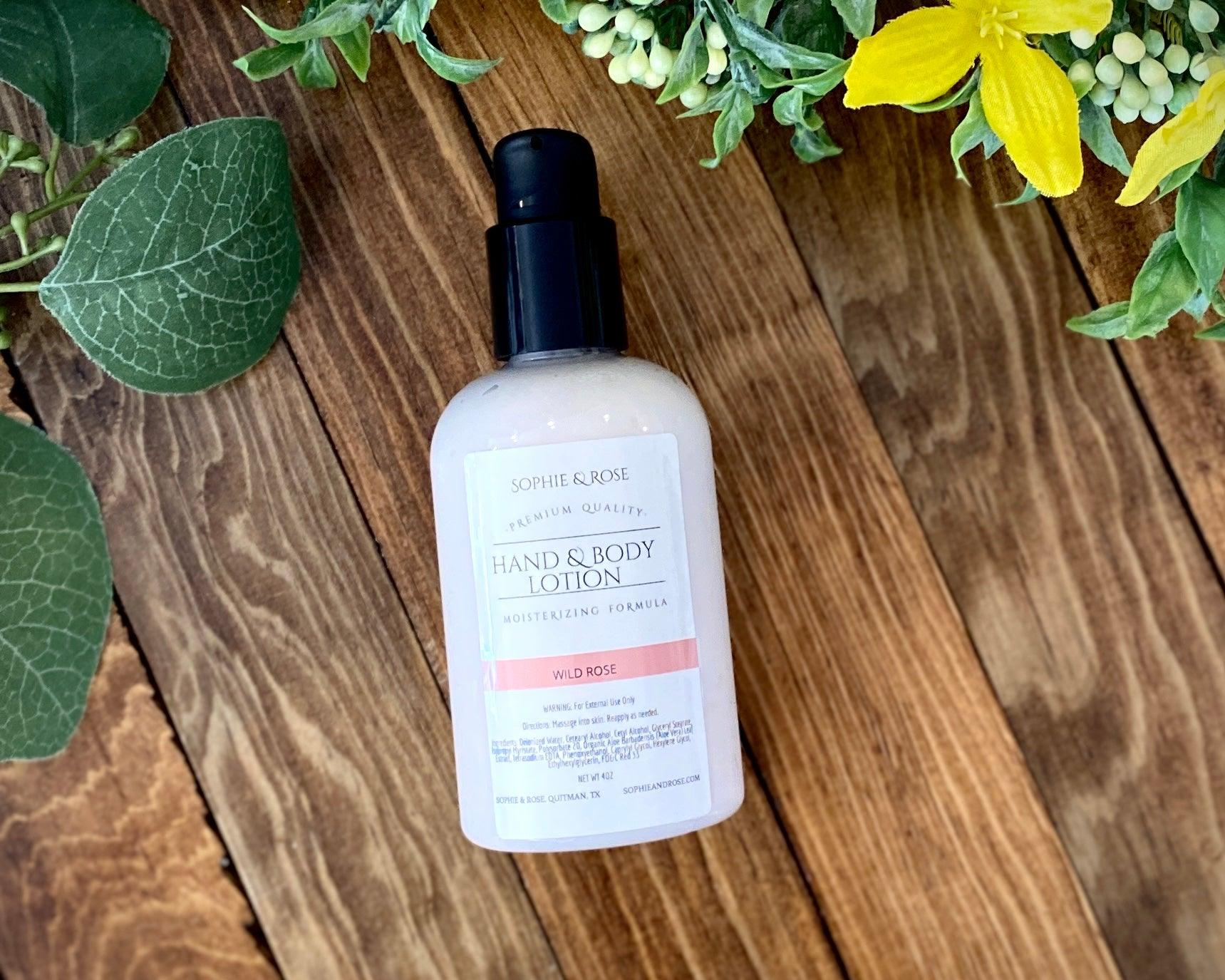 Hand & Body Lotion ~ Wild Rose - Sophie and Rose