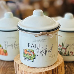 Fall Festival Vintage Tin Candle